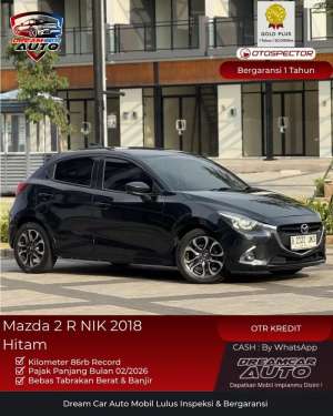 Jual bekas KM86RBMazda 2 R 2018 Hitam HATCHBACK Non Sedan GT V,lokasi di Jakarta Selatan