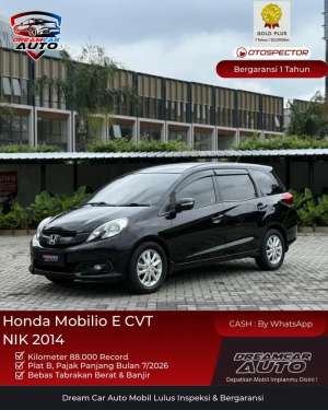 Jual bekas KM88RB Honda Mobilio E CVT NIK 2014,lokasi di Jakarta Barat