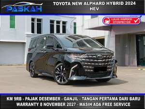 Jual bekas Km9rb PAJAKDESEMBERBUNGA4 Genap Toyota ALPHARD HYBRID 2024 1,lokasi di Tangerang Kota