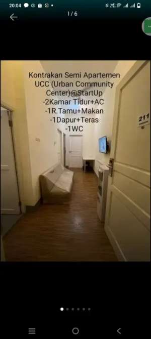 Kontrakan fullfurnished semiApartemen Pertama di Palembang blkg PTCmal lokasi di Palembang Kota, tersedia melalui melalui situs Olx