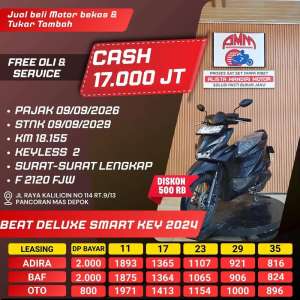 Jual bekas KREDIT DP 800 BEAT SMARTKEY TH 2024 BISA CASHTTPAKAI CCPAYLATER,lokasi di Jakarta Selatan