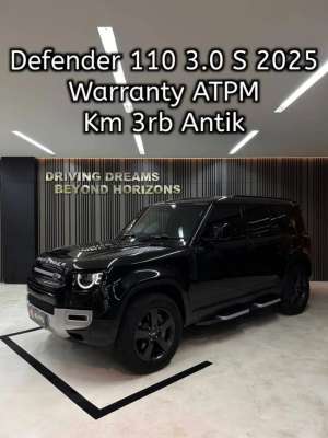 Jual bekas Land Rover Defender 110 3.0 S P400 2025 Hitam B77MIX Km3rb Nik 2023,lokasi di Jakarta Utara