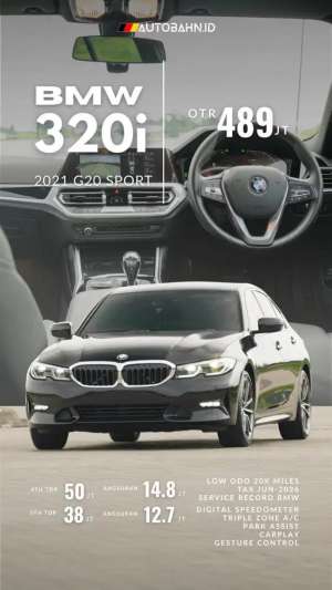 Jual bekas Laser Light BMW 320i Sport 2021 Black Warranty,lokasi di Jakarta Utara