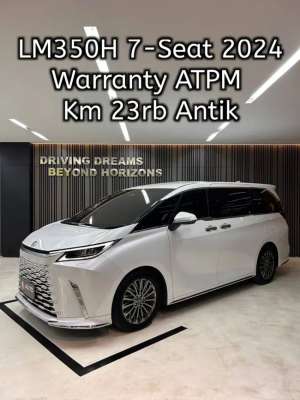 Jual bekas Lexus LM350 Hybrid LM350H 2023 Putih 7-Seater Km23rb B1270,lokasi di Jakarta Timur