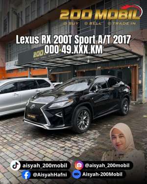 Jual bekas Lexus RX200t FSport AT 2017 Bensin,lokasi di Medan Kota
