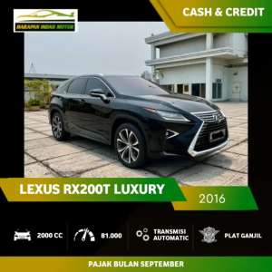 Jual bekas Lexus RX200T RX200 T RX 200T RX 200 T Luxury 2016 Low KM 81RB,lokasi di Tangerang Selatan Kota