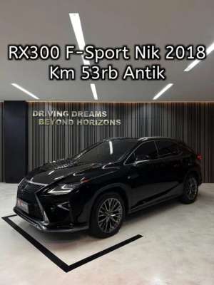 Jual bekas Lexus RX300 RX300T F-Sport 2019 Hitam Km53rb 2018,lokasi di Jakarta Utara