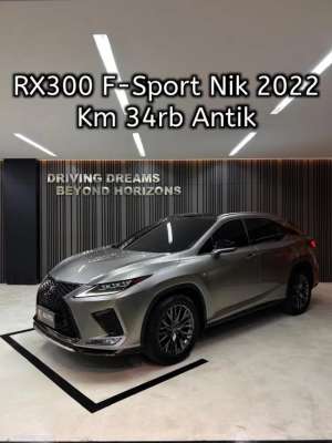 Jual bekas Lexus RX300 RX300T F-Sport 2022 B2129PBV Sonic Titanium mdl 2021,lokasi di Jakarta Selatan