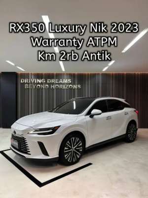 Jual bekas Lexus RX350 Luxury AT 2024 Putih RX 350 Km2rb Nik 2023 B17DNM,lokasi di Jakarta Selatan