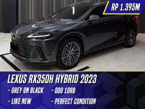 Jual bekas Lexus RX350h Hybrid 2023 Grey on Black Abu-abu Abu RX 350h RX350 350,lokasi di Jakarta Selatan