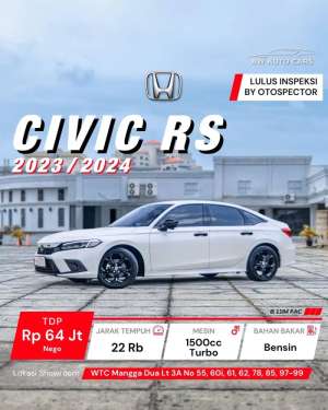 Jual bekas LIKE NEW Honda Civic RS Honda Sensing 2024 NIK 2023,lokasi di Tangerang Kab.