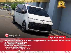 Jual bekas LOMBARDI 900 KMHyundai Staria 2.2 Signature Pilot Seat 2024 2025,lokasi di Jakarta Timur