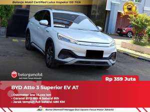 Jual bekas LOW KM 14RBBYD Atto 3 Atto3 Superior EV AT 2024 2025,lokasi di Bekasi Kota