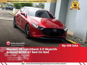 Jual bekas LOW KM 18RBMazda3 Mazda 3 HB Hatchback 2.0 Skyactiv AT 2023 2024,lokasi di Jakarta Pusat