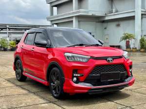 Jual bekas LOW KM 30.000 RAIZE 1.0 TURBO GR SPORT 2021 MERAH TWO TONE TT 2022,lokasi di Jakarta Selatan