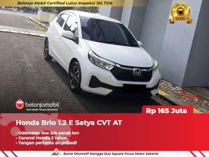 Jual bekas LOW KM 5RBHonda Brio 1.2 E Satya CVT AT 2025 2026,lokasi di Jakarta Barat