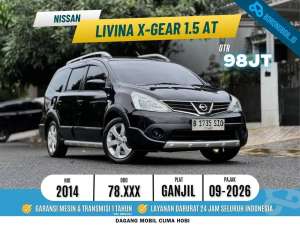 Jual bekas LOW KM 78RB NISSAN GRAND LIVINA XGEAR 1.5 MATIC 2014 HITAM ISTIMEWA,lokasi di Jakarta Barat