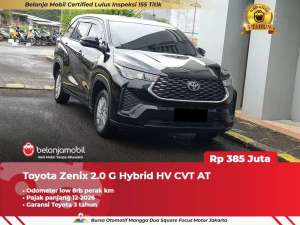 Jual bekas LOW KM 8RBToyota Zenix 2.0 G Hybrid CVT AT 2024 2025,lokasi di Jakarta Timur