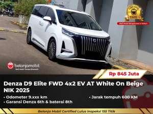 Jual bekas LOW KM 9RBDenza D9 D 9 Elite FWD 4x2 EV AT 20252024,lokasi di Jakarta Selatan