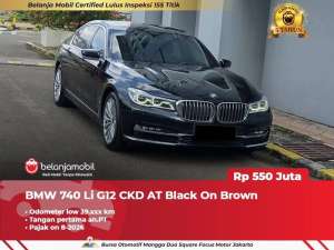Jual bekas LOW KMBMW 740Li 740 Li G12 CKD AT Black On Brown 20172018,lokasi di  ,Bogor Kab.