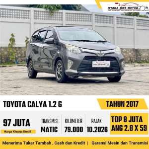 Jual bekas LOW KM Toyota Calya 1.2 G Automatic 2017,lokasi di Jakarta Barat