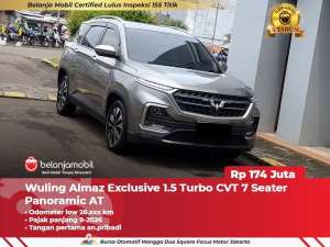 Jual bekas LOW KMWuling Almaz Exclusive 1.5 Turbo 7 Seater 2022 2023,lokasi di Jakarta Pusat