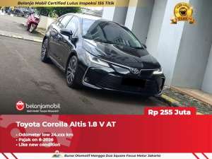 Jual bekas LOW KM.24RBTOYOTA COROLLA ALTIS 1.8 V AT 20202021 HITAM,lokasi di  