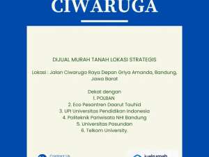 Luas 168 m2, Jual kapling ciwaruga, surat SHM. lokasi di Bandung Kota, tersedia melalui melalui situs Olx