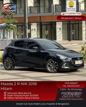 Jual bekas Mazda 2 R NIK 2018 Skyactiv Hitam Mulus,lokasi di Jakarta Utara