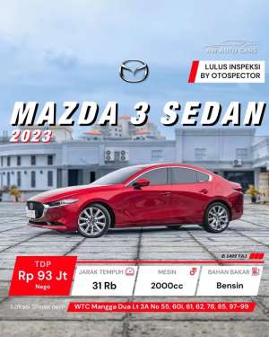 Jual bekas Mazda 3 Sedan NIK 2023 SkyactivG Skyactiv G non hatchback HB 2024,lokasi di Bekasi Kota