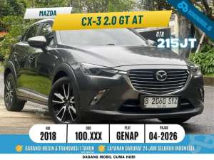 Jual bekas Mazda CX3 2.0 GT AT 2018 Abu Abu,lokasi di Tangerang Kota