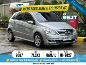 Jual bekas MERCEDES BENZ B170 W245 AT 2007 SILVER,lokasi di Jakarta Pusat