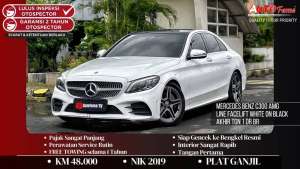 Jual bekas Mercedes Benz C300 AMG LINEFacelift White On Black NIK 2019 Akhir Tgn,lokasi di Jakarta Utara