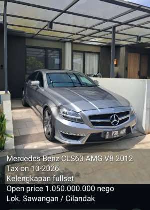 Jual bekas Mercedes-Benz CLS63 AMG 2012 Bensin,lokasi di Depok Kota