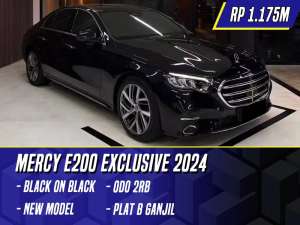 Jual bekas Mercedes Benz E200 Exclusive 2024 Black Hitam Mercy E 200 Exclu,lokasi di  ,Jakarta Selatan