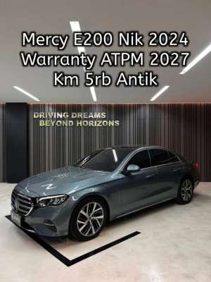Jual bekas Mercedes Benz E200 Exclusive Line AT 2024 Hijau Km5rb B1772AFC,lokasi di Jakarta Selatan