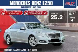 Jual bekas MERCEDES BENZ E250 2010 AVANTGARDE 1.8 AT LOW KM.66RBPAJAK PANJANG,lokasi di Cilegon Kota