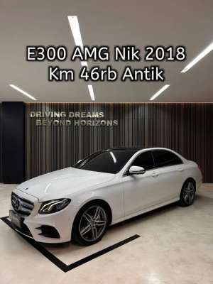 Jual bekas Mercedes Benz E300 AMG 2018 Putih Mercy Km46rb B2019BB,lokasi di Jakarta Utara