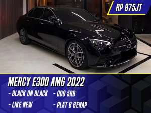 Jual bekas Mercedes Benz E300 AMG 2022 Black Hitam Mercy E 300,lokasi di Jakarta Selatan