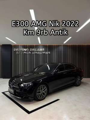 Jual bekas Mercedes Benz E300 AMG 2023 Hitam Mercy B1898HK Km9rb Nik 2022,lokasi di Jakarta Pusat