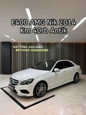 Jual bekas Mercedes Benz E400 AMG Line 2014 Putih Mercy B2392FBJ Km40rb,lokasi di Jakarta Barat