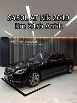 Jual bekas Mercedes Benz S450 2019 Hitam Mercy S450L AT Km21rb Facelift B281AYN,lokasi di Jakarta Selatan