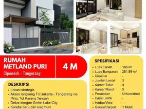 METLAND PURI RMH BARU , tersedia melalui melalui situs Olx