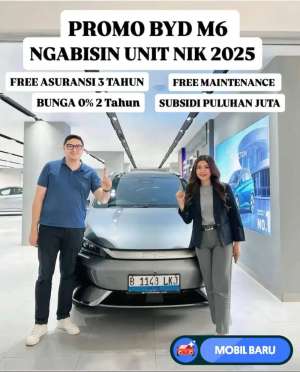 Jual bekas Mobil Baru Promo Byd m6 ngabisin unit nik 2025 bunga 0 2 tahun Free,lokasi di Jakarta Selatan