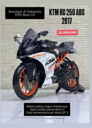 Jual bekas MOTO GP VIBES KTM RC 250 ABS TH 2017 MASIH MULUS ODO BARU JALAN 15RB,lokasi di Yogyakarta Kota