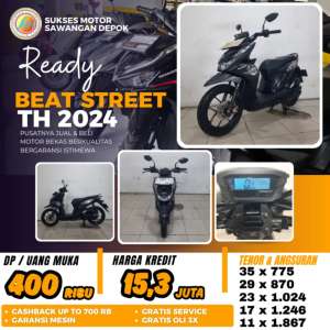 Jual bekas MULUS BEAT STREET TH 2024 BISA KREDIT DP 400 RIBU UNIT BERGARANSI,lokasi di Bogor Kab.