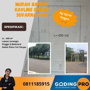 Murah Kavling Damar Lt. 650 Lingkungan Golf Suvarna Cikupa Tgr lokasi di Tangerang Kab., tersedia melalui melalui situs Olx