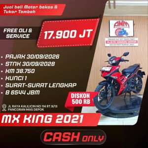 Jual bekas MX KING 2021 PAJAK HIDUP CASH ONLY CC 0 INDODANA ALLO BANK ALISTA,lokasi di Bekasi Kota
