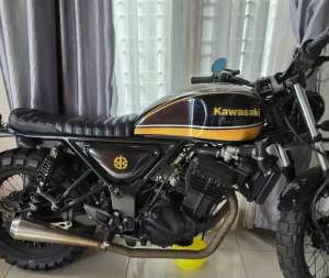 Jual bekas Ninja 250 custom scrambler,lokasi di Bandar Lampung Kota