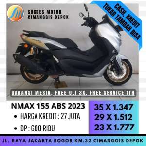 Jual bekas NMAX 155 CON ABS 2023 SILVER DP 600 BERGARANSI SUKSES MOTOR,lokasi di  ,Depok Kota